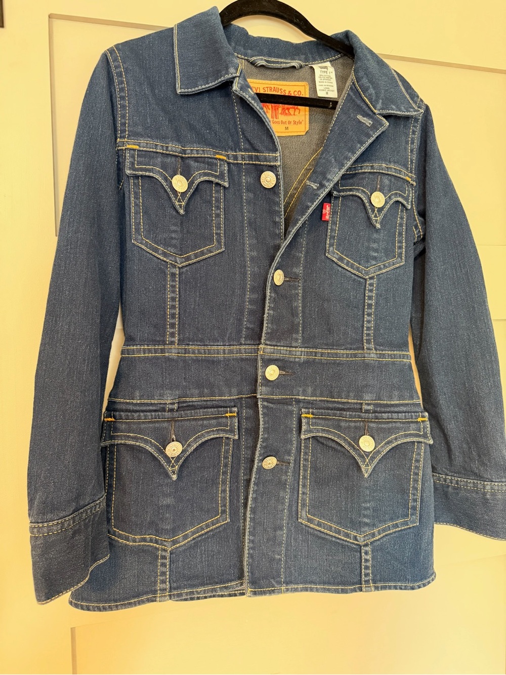 Rare Vintage Levi’s Type 1 Long iconic blue jean jacket